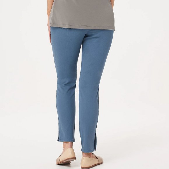 Martha Stewart Colored Denim Jeans with Ankle Snaps  10601 - Picture 2 of 4